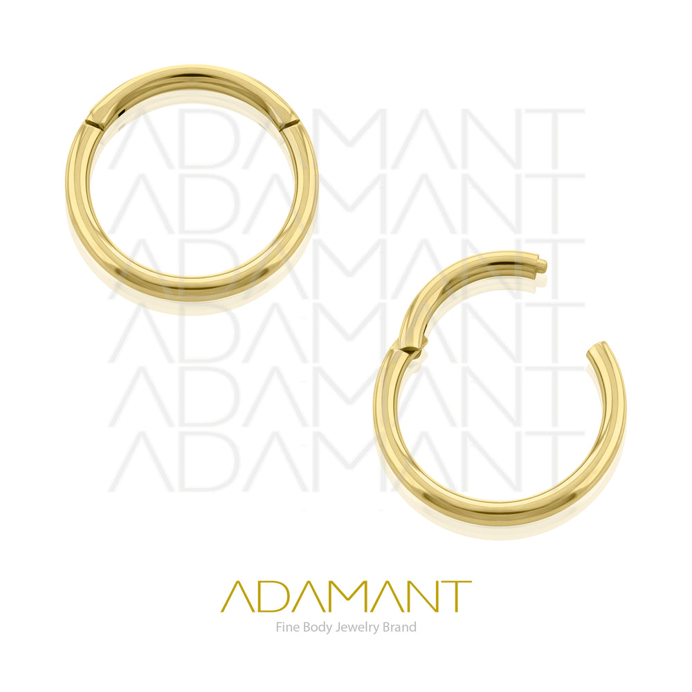 18g, Titanio Platizado Dorado, Aro Clicker con Bisagra