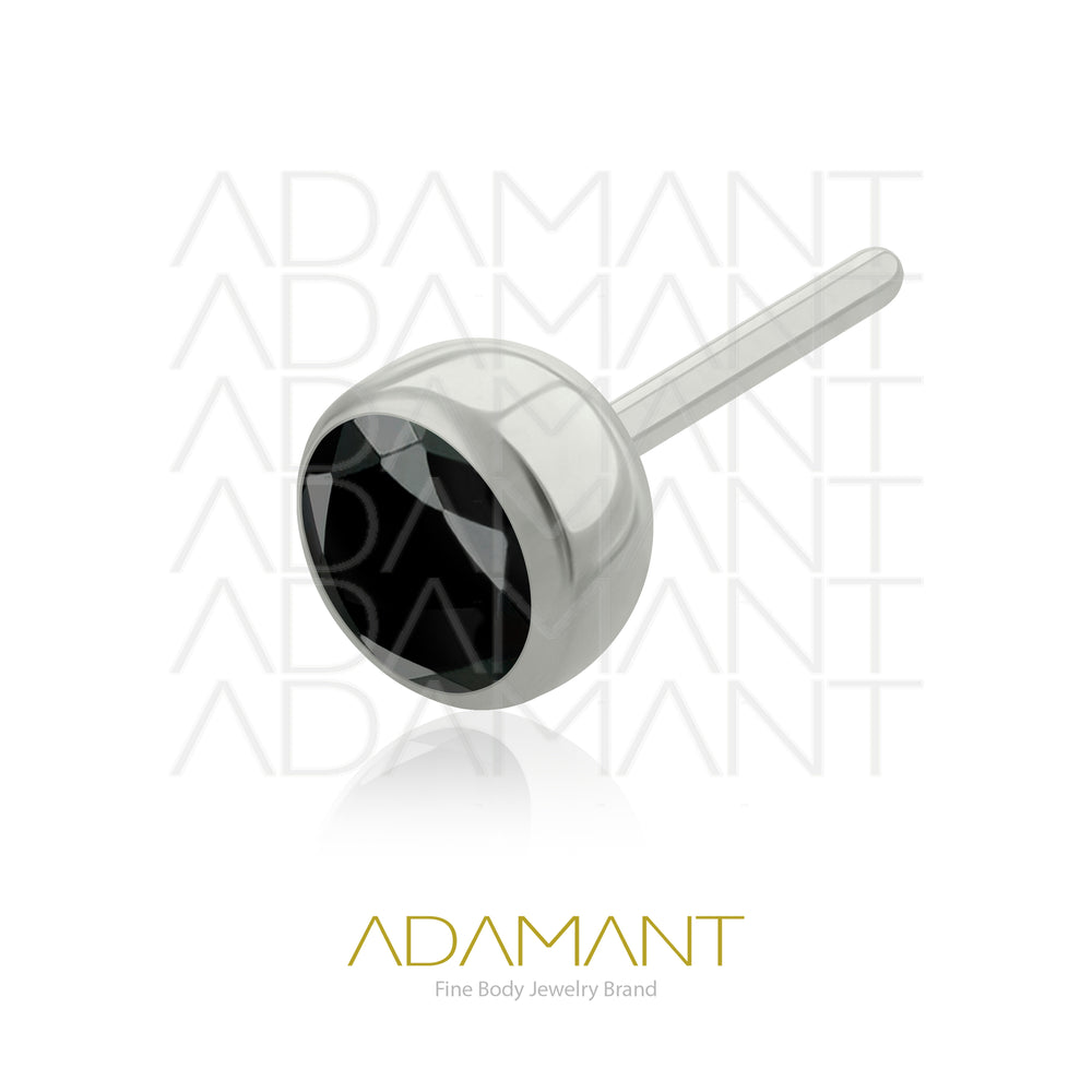 20g-18g-16g-14g Titanio Accesorios Sin Rosca, Bezel set, Cubic Zirconia.