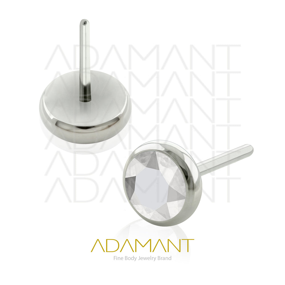 20g-18g-16g-14g Titanio Accesorios Sin Rosca,  Beze set, Flat  Gem, Cubic Zirconia.