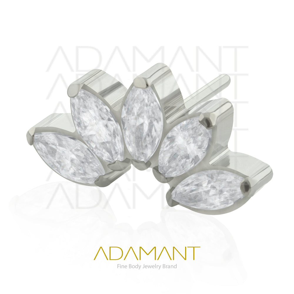 20g-18g-16g-14g Titanio Accesorios Sin Rosca, Arch Maquise Zircon, Prong set, Marquise Zirconia.