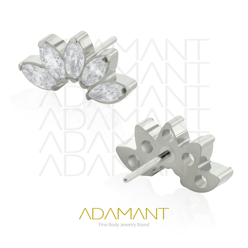 20g-18g-16g-14g Titanio Accesorios Sin Rosca, Arch Maquise Zircon, Prong set, Marquise Zirconia.