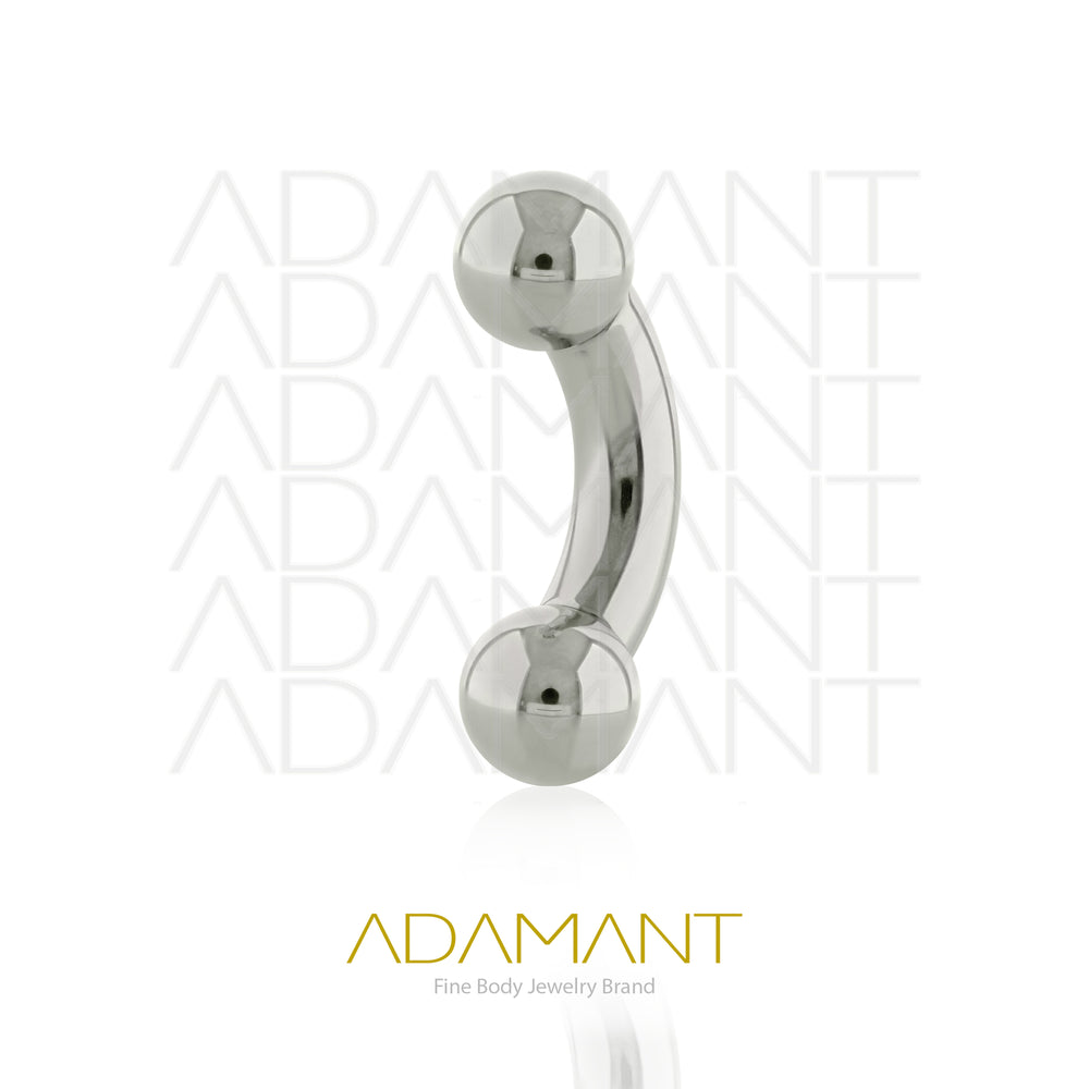 2g, Titanio banana con Bola, Rosca Interna, 1.2mm Patrón de rosca, Curved Barbell con Bola