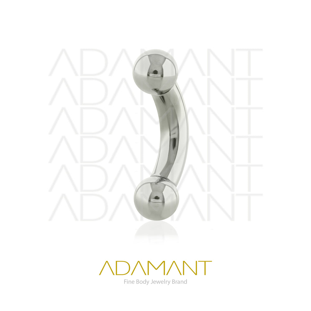 4g, Titanio banana con Bola, Rosca Interna, 1.2mm Patrón de rosca, Curved Barbell con Bola