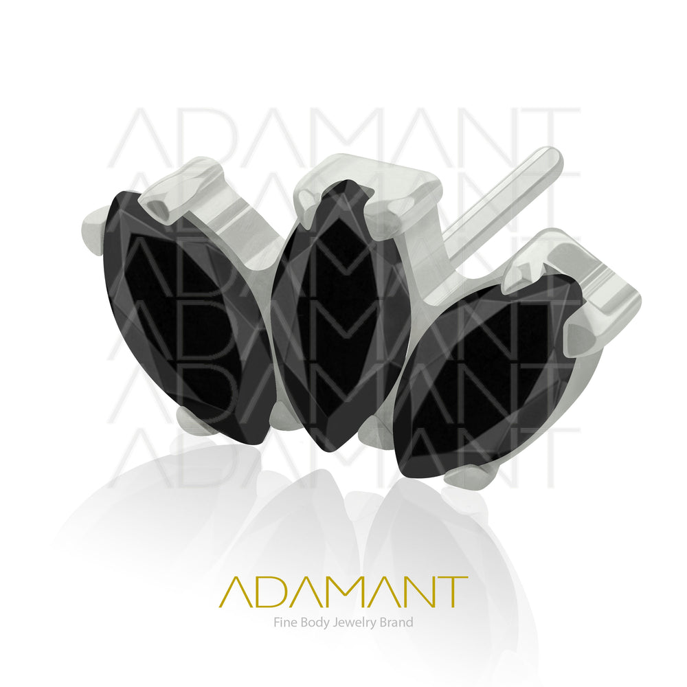 20g-18g-16g-14g Titanio Accesorios Sin Rosca, Marquise, Prong set, Cubic Zirconia.