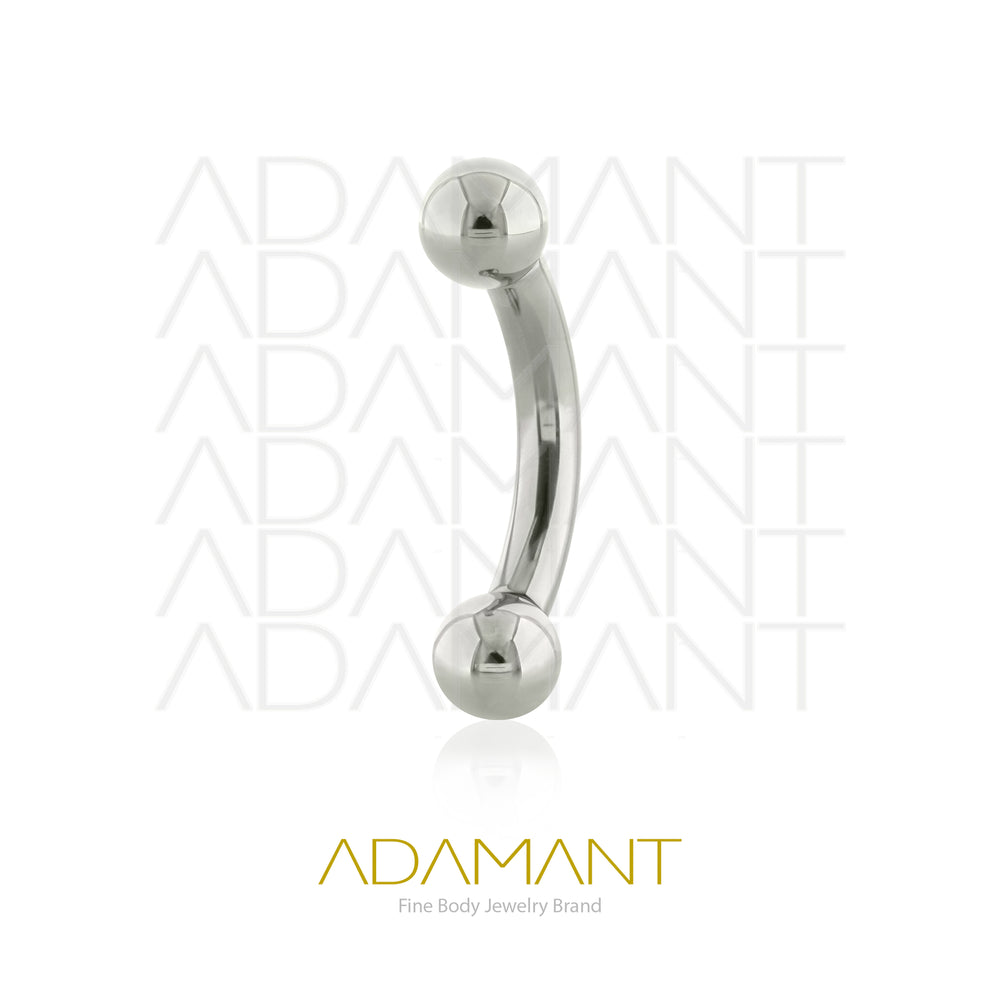 8g, Titanio banana con Bola, Rosca Interna, 1.2mm Patrón de rosca, Curved Barbell con Bola