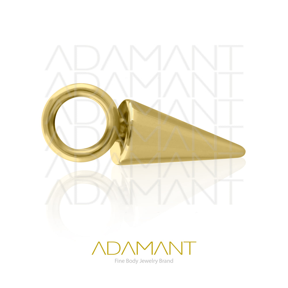 Charms de Titanio Platizado Dorado Grado Implante, Spike