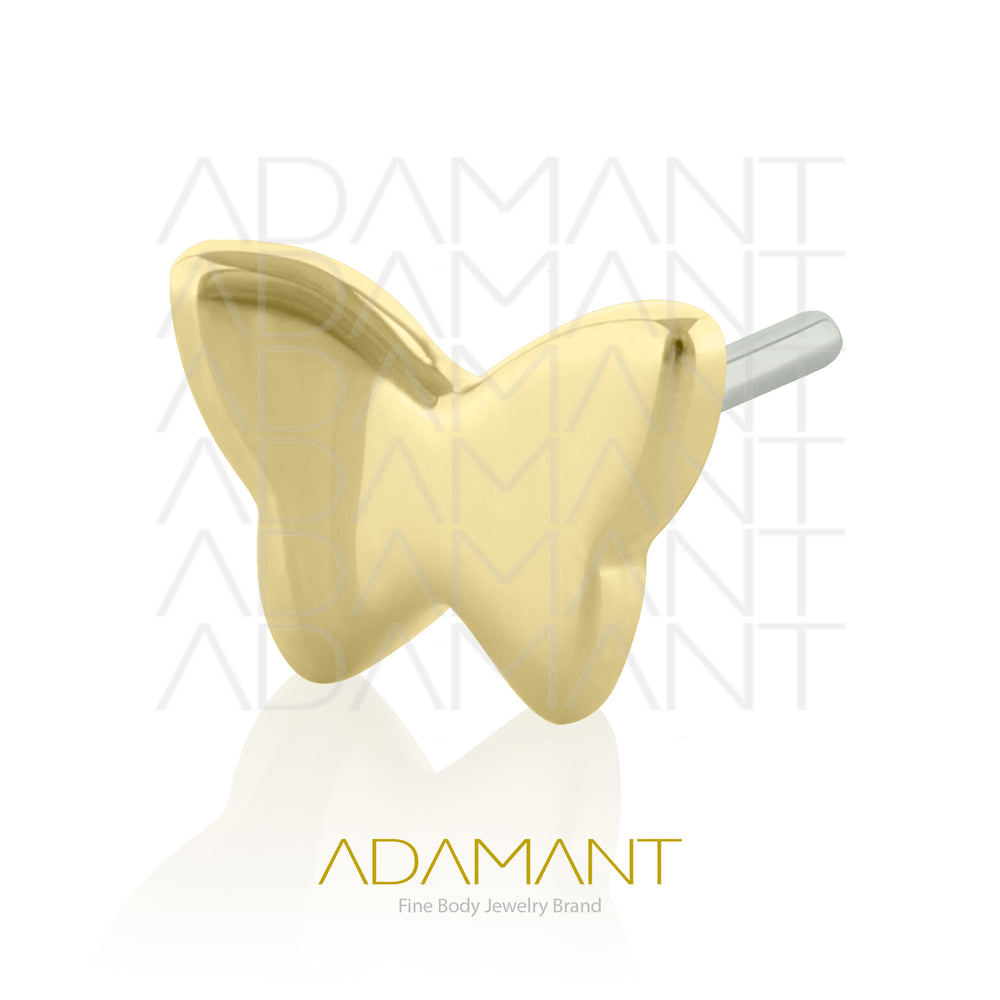 25g, Oro Solido 14k Accesorio Sin Rosca, 4.8mm Tamaño del Pin, Mariposa Plana.