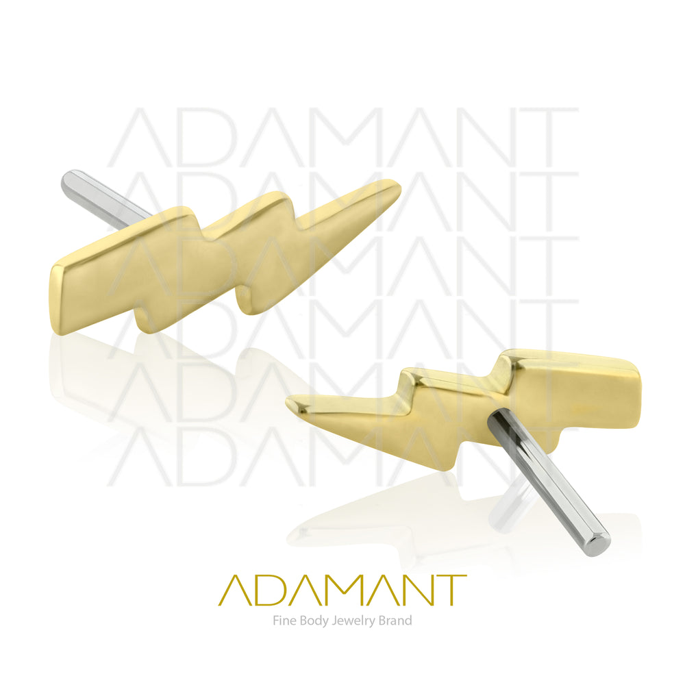 25g, Oro Solido 14k Accesorio Sin Rosca, 4.8mm Tamaño del Pin, Thor.