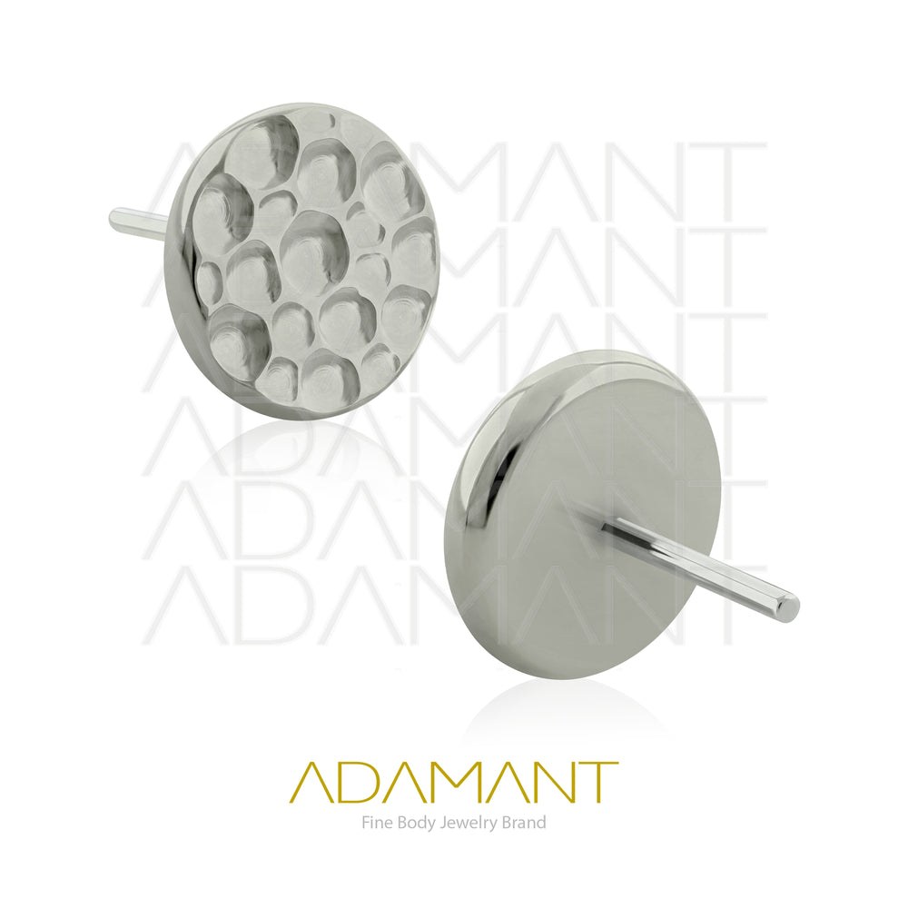20g-18g-16g-14g Titanio Accesorios Sin Rosca,  Flat Hammered.