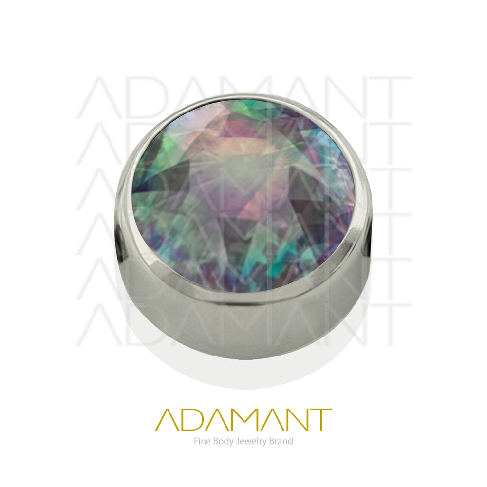 Titanio Accesorio CBR, Bezel Set, Cubic Zirconia