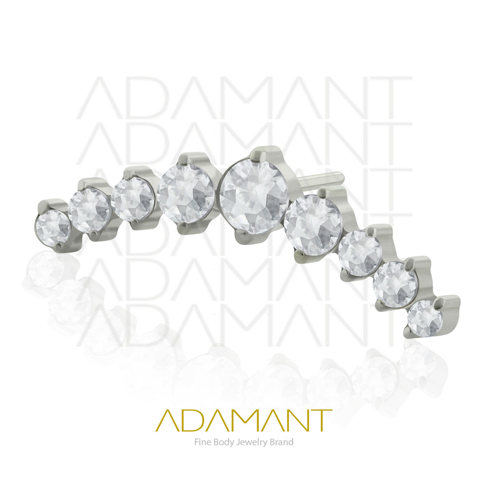 20g-18g-16g-14g Titanio Accesorios Sin Rosca, Elysium, Prong set, Cubic Zirconia.