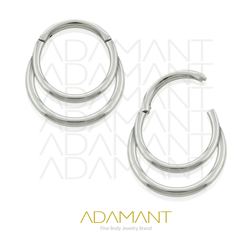 16g, Titanio, Aro Clicker con Bisagra, Doble Stacked