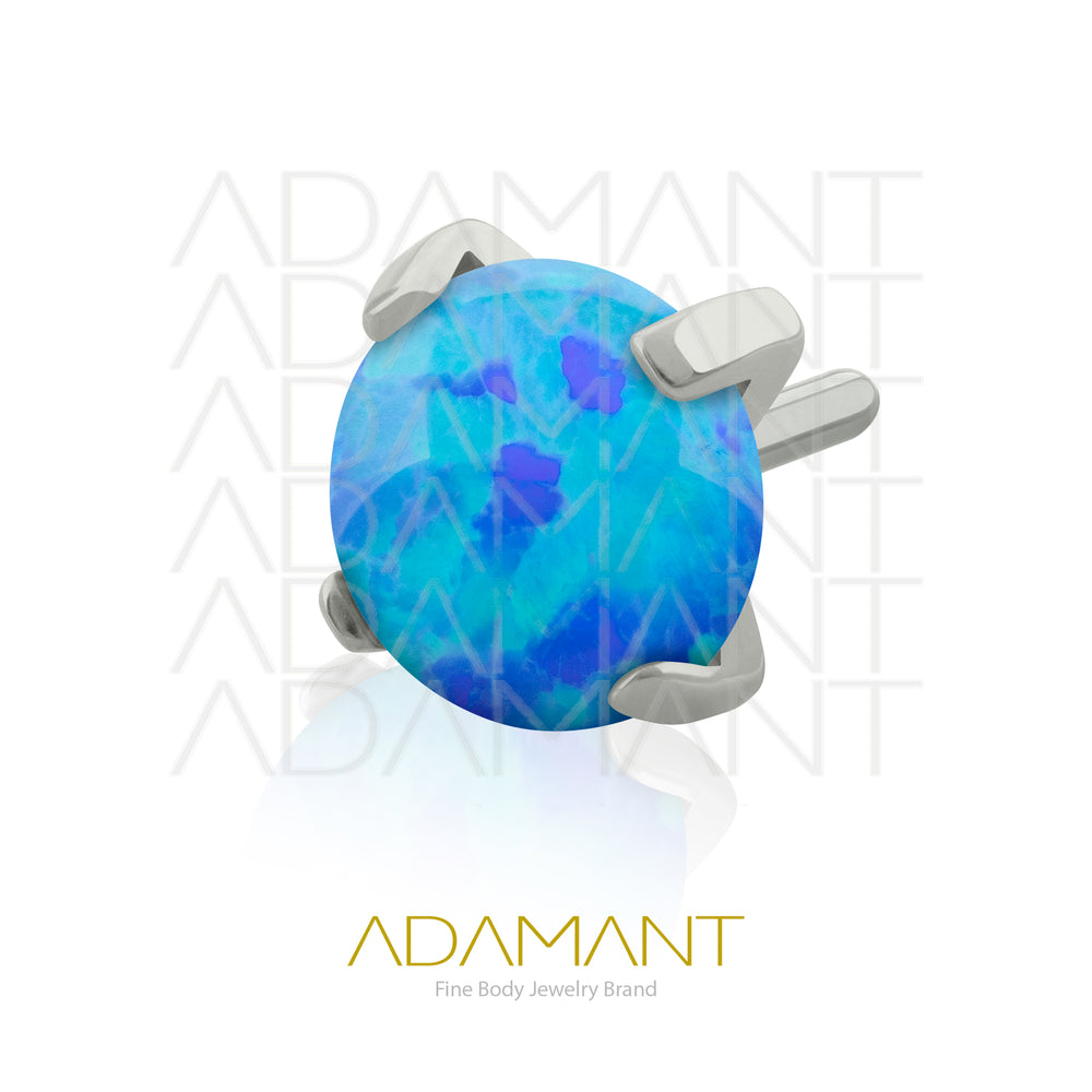 20g-18g-16g-14g Titanio Accesorios Sin Rosca, Prong set 4 Plano, Opal.