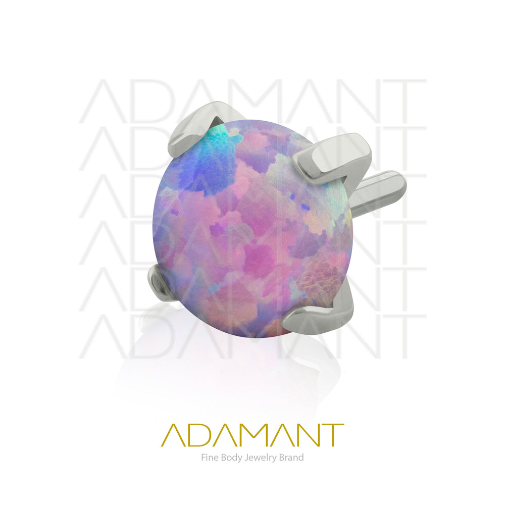 20g-18g-16g-14g Titanio Accesorios Sin Rosca, Prong set 4 Plano, Opal.
