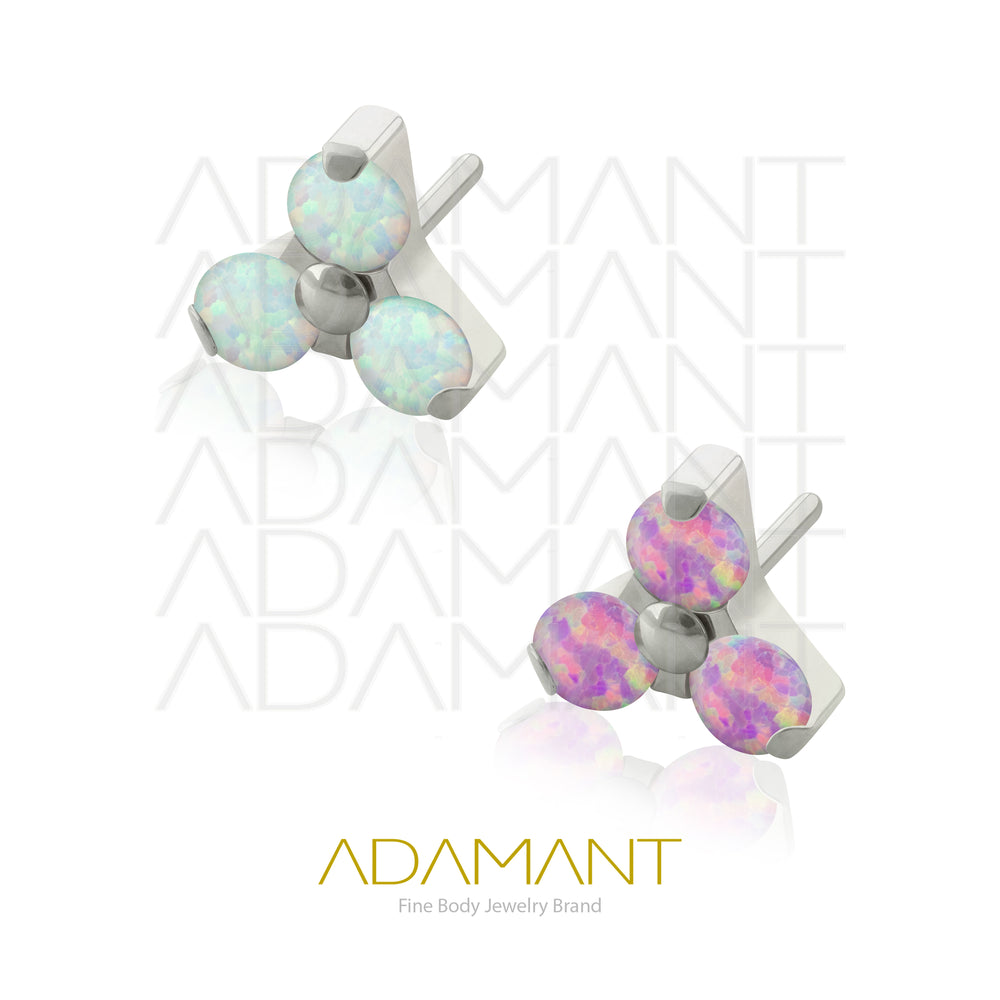 20g-18g-16g-14g Titanio Accesorios Sin Rosca, Trinity, Prong set, Opal.