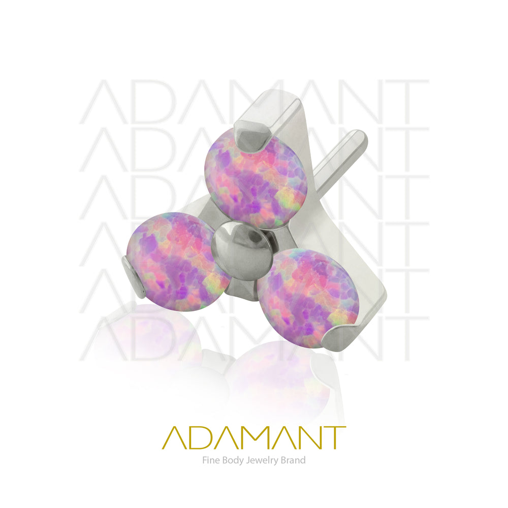 20g-18g-16g-14g Titanio Accesorios Sin Rosca, Trinity, Prong set, Opal.