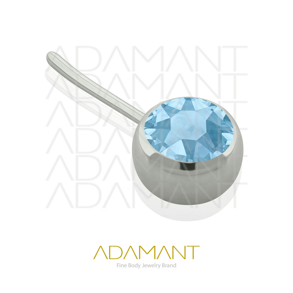 20g-18g-16g-14g Titanio Accesorios Sin Rosca, Front Bezel set, Cubic Zirconia.
