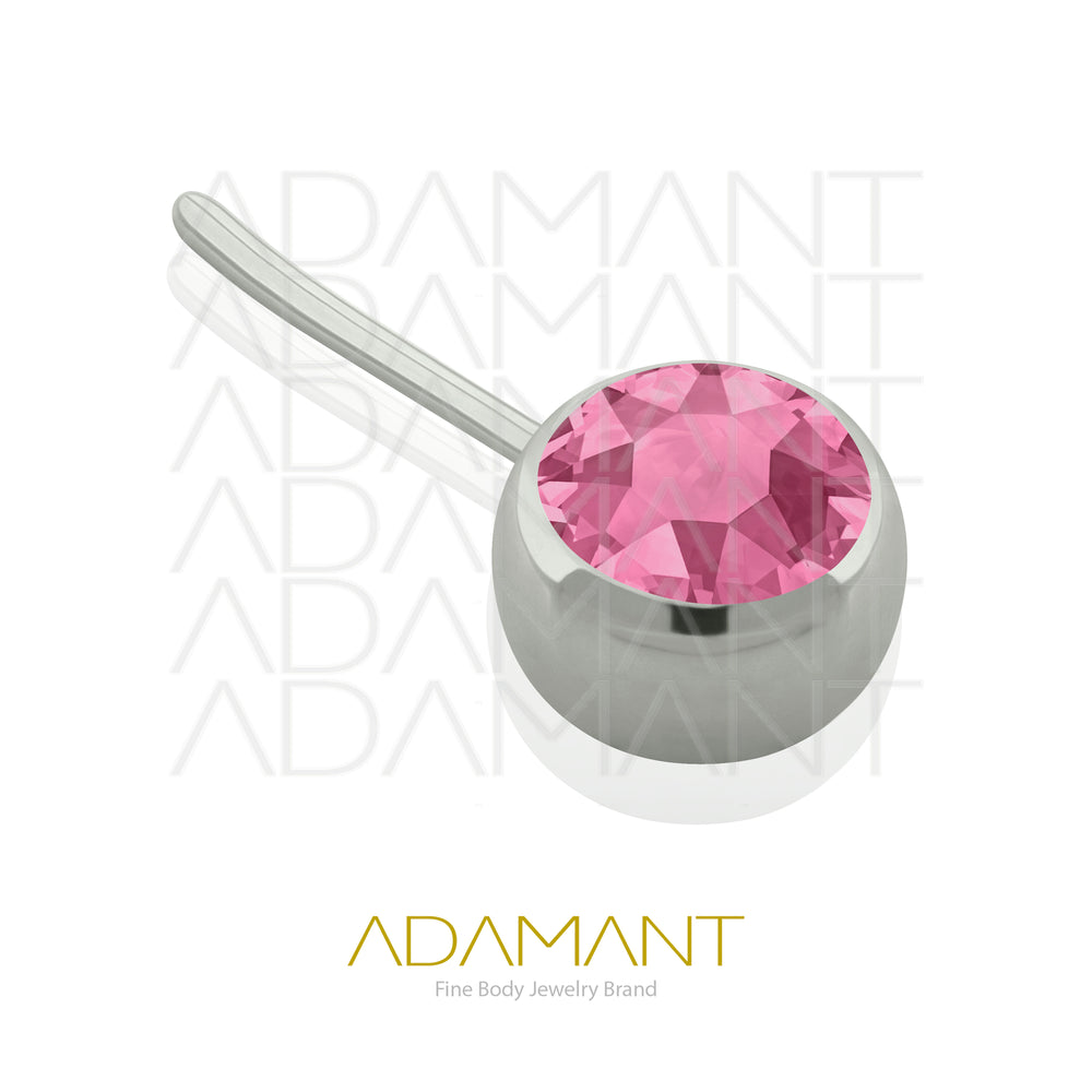 20g-18g-16g-14g Titanio Accesorios Sin Rosca, Front Bezel set, Cubic Zirconia.