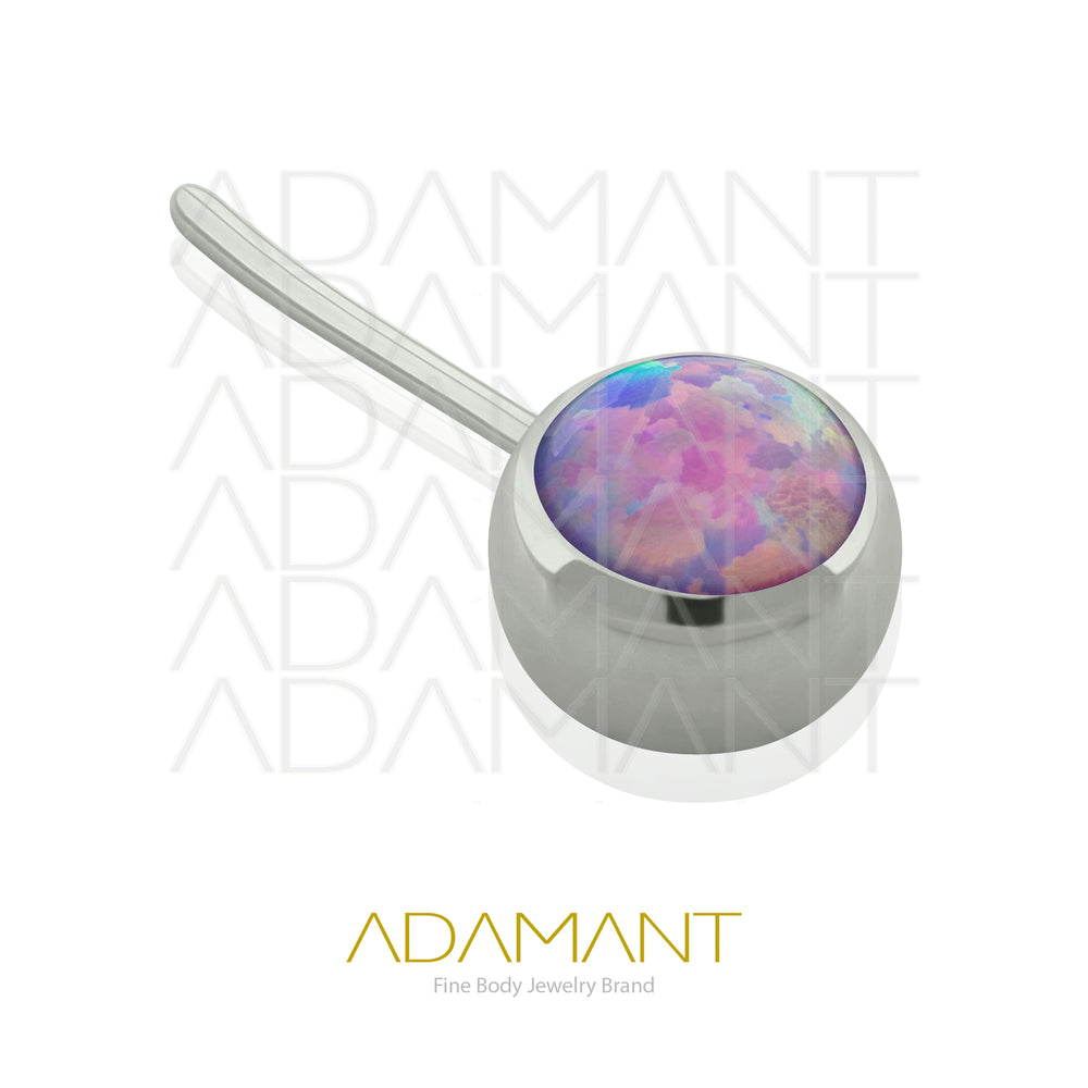 20g-18g-16g-14g Titanio Accesorios Sin Rosca, Front Bezel set, Opal.