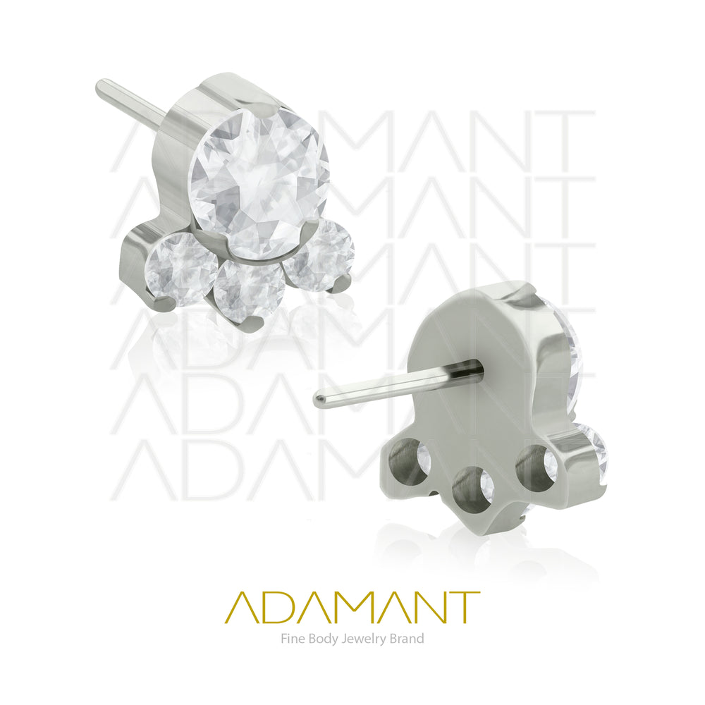 20g-18g-16g-14g Titanio Accesorios Sin Rosca, Rocket, Prong set, Cubic Zirconia.