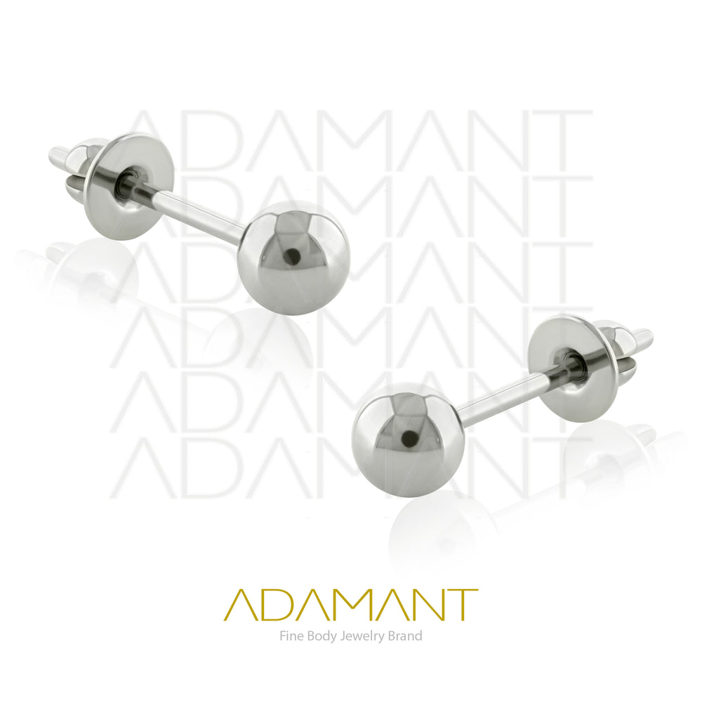 20g Aretes de Titanio, Sin Rosca, Bola.