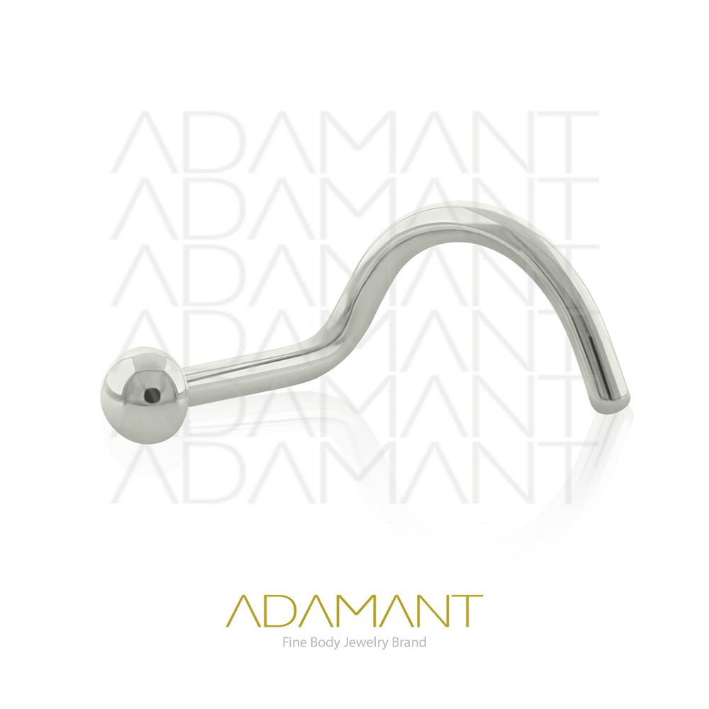 20g, Titanio Nostril, Nostril Curvo con Media Bola