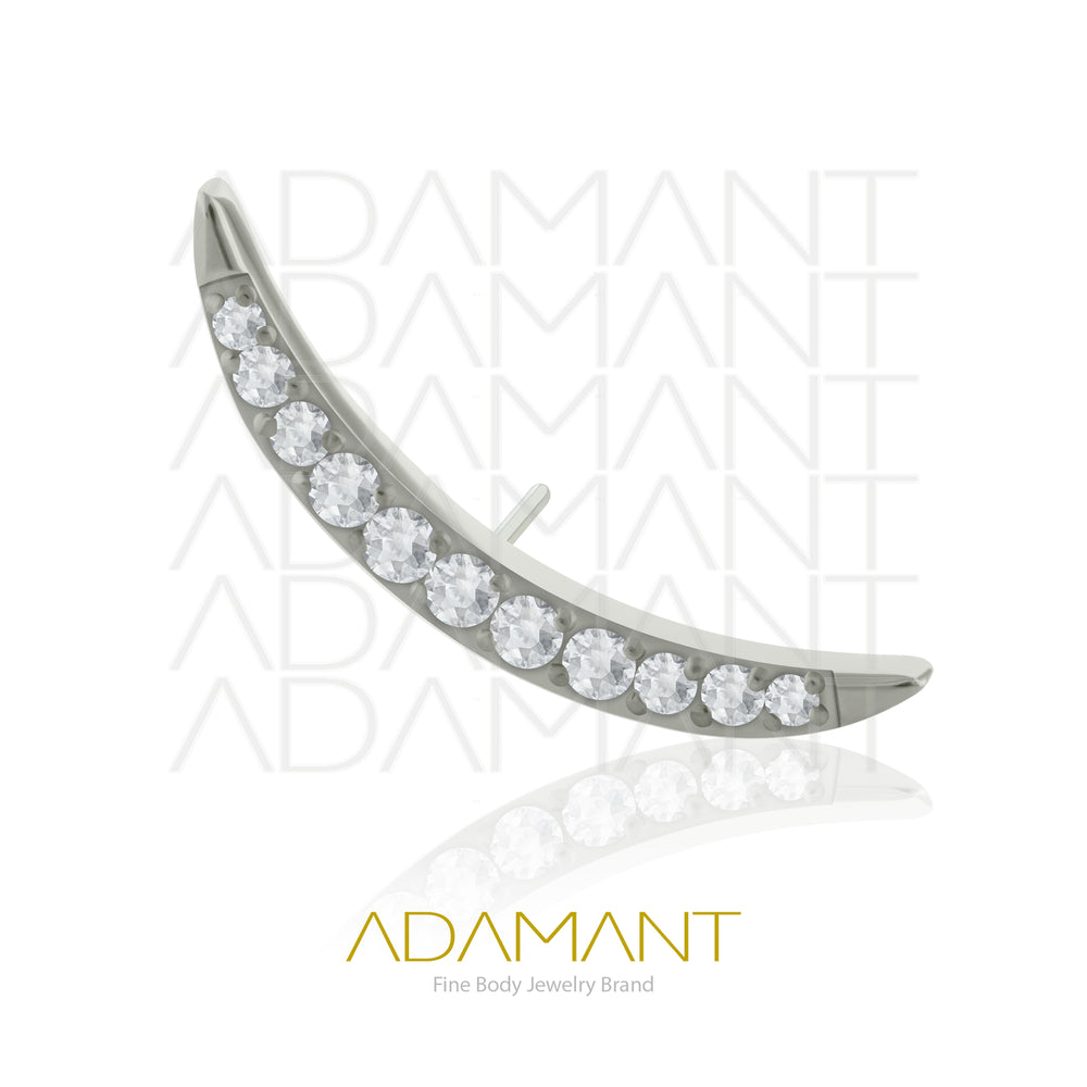 20g-18g-16g-14g Titanio Accesorios Sin Rosca, Sunset, Prong set, Cubic Zirconia.
