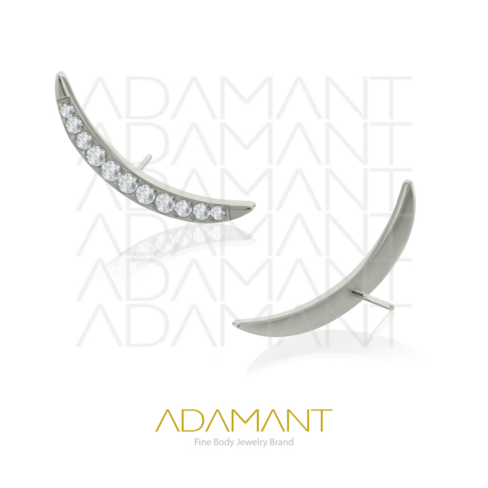 20g-18g-16g-14g Titanio Accesorios Sin Rosca, Sunset, Prong set, Cubic Zirconia.
